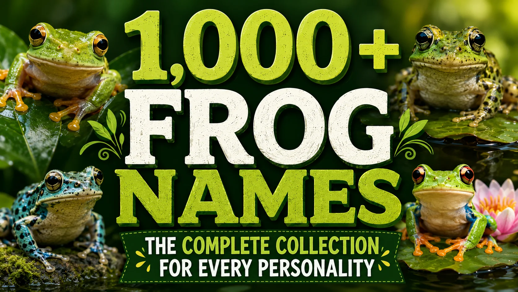 1,000+ Frog Names The Complete Collection for Every Personality
