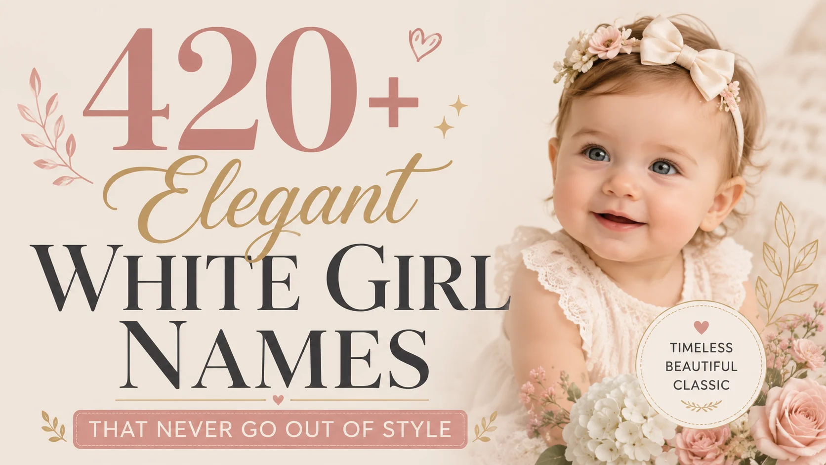 420+ Elegant White Girl Names That Never Go Out of Style