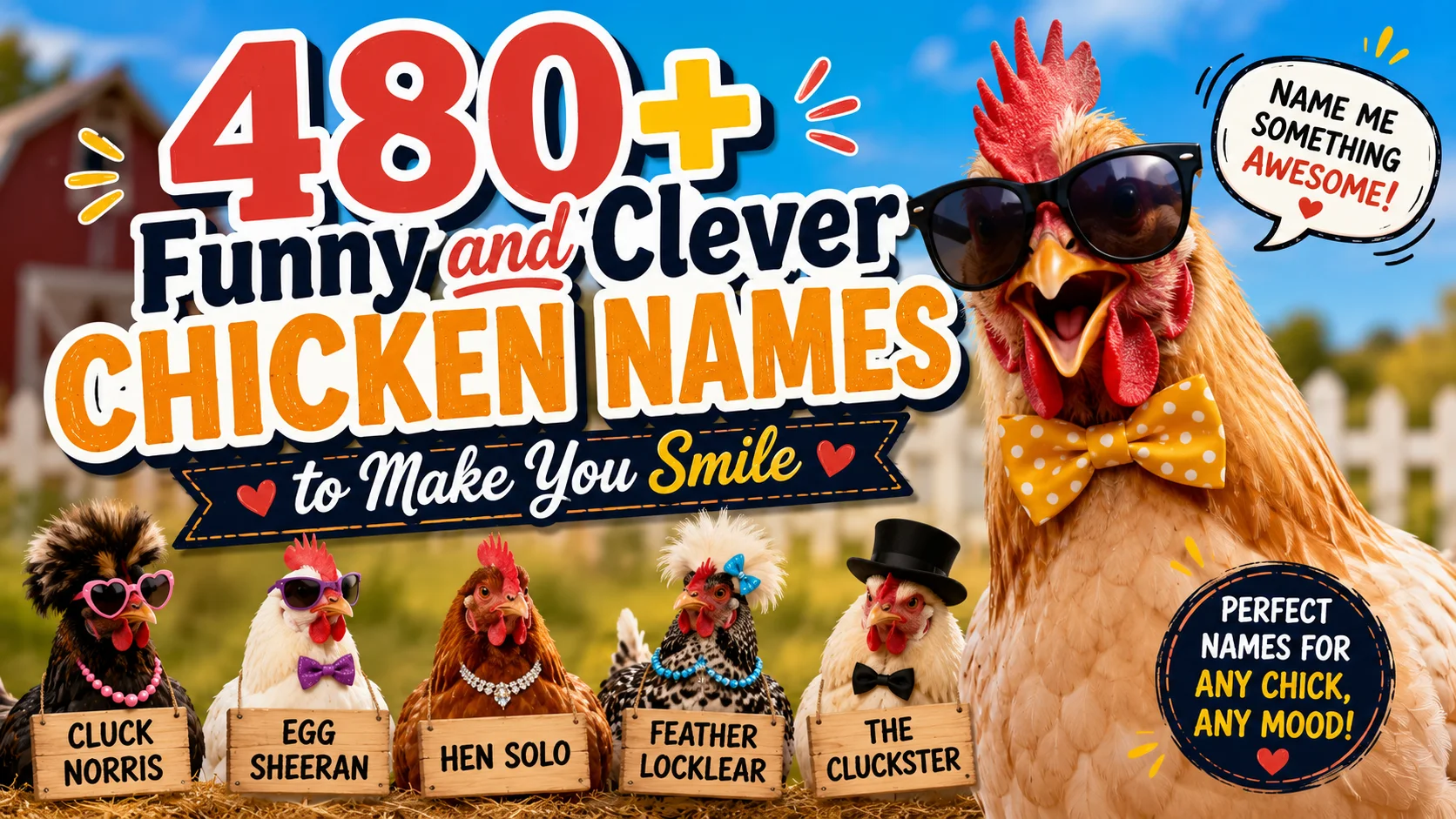 480+ Funny and Clever Chicken Names to Make You Smile