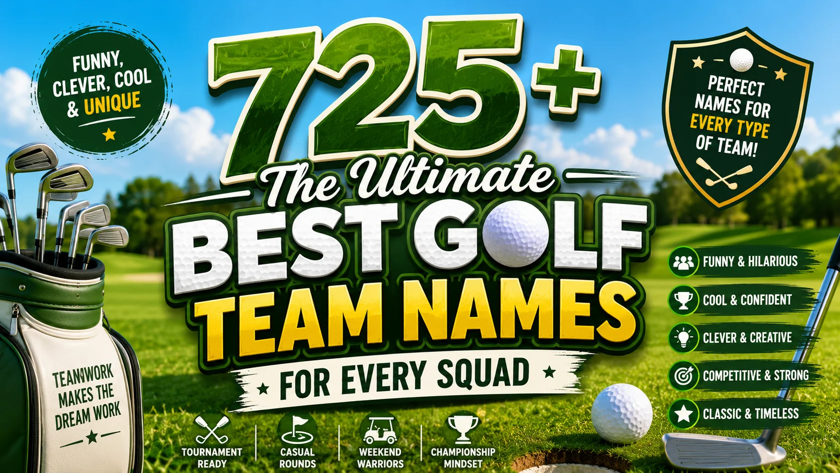 725+ The Ultimate Best Golf Team Names for Every Squad