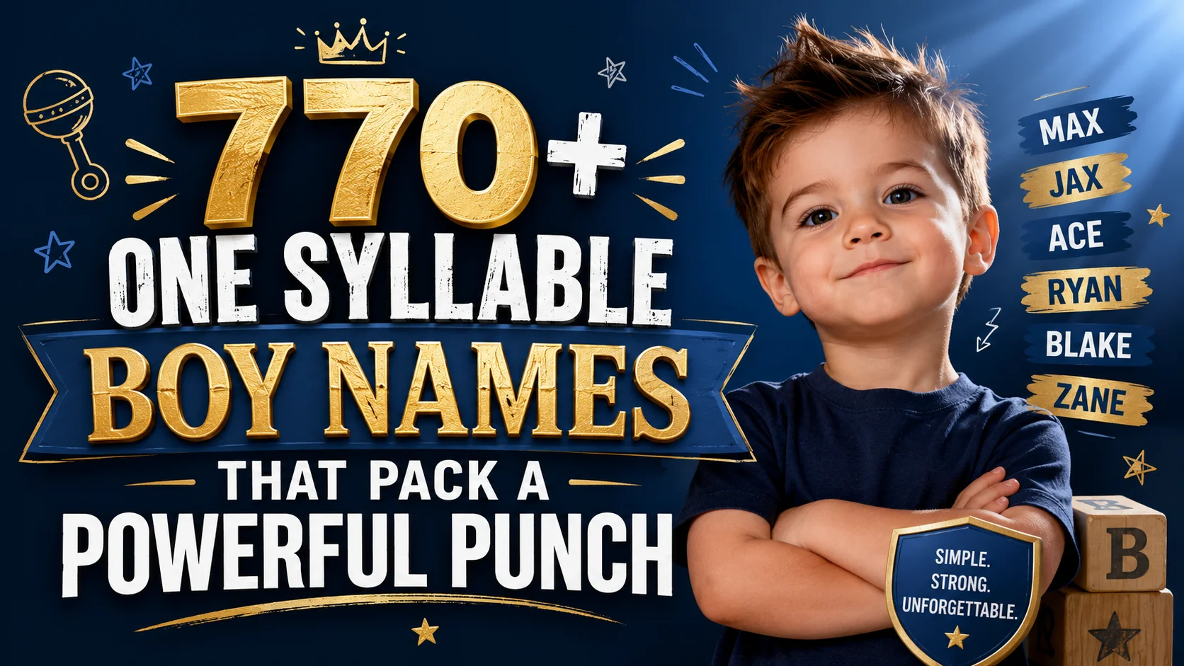 770+ One Syllable Boy Names That Pack a Powerful Punch