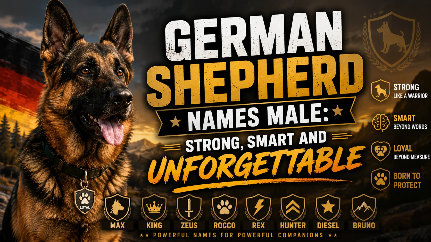 German Shepherd Names Male Strong, Smart and Unforgettable
