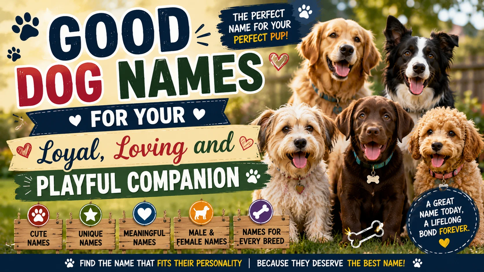 Good Dog Names for Your Loyal, Loving and Playful Companion