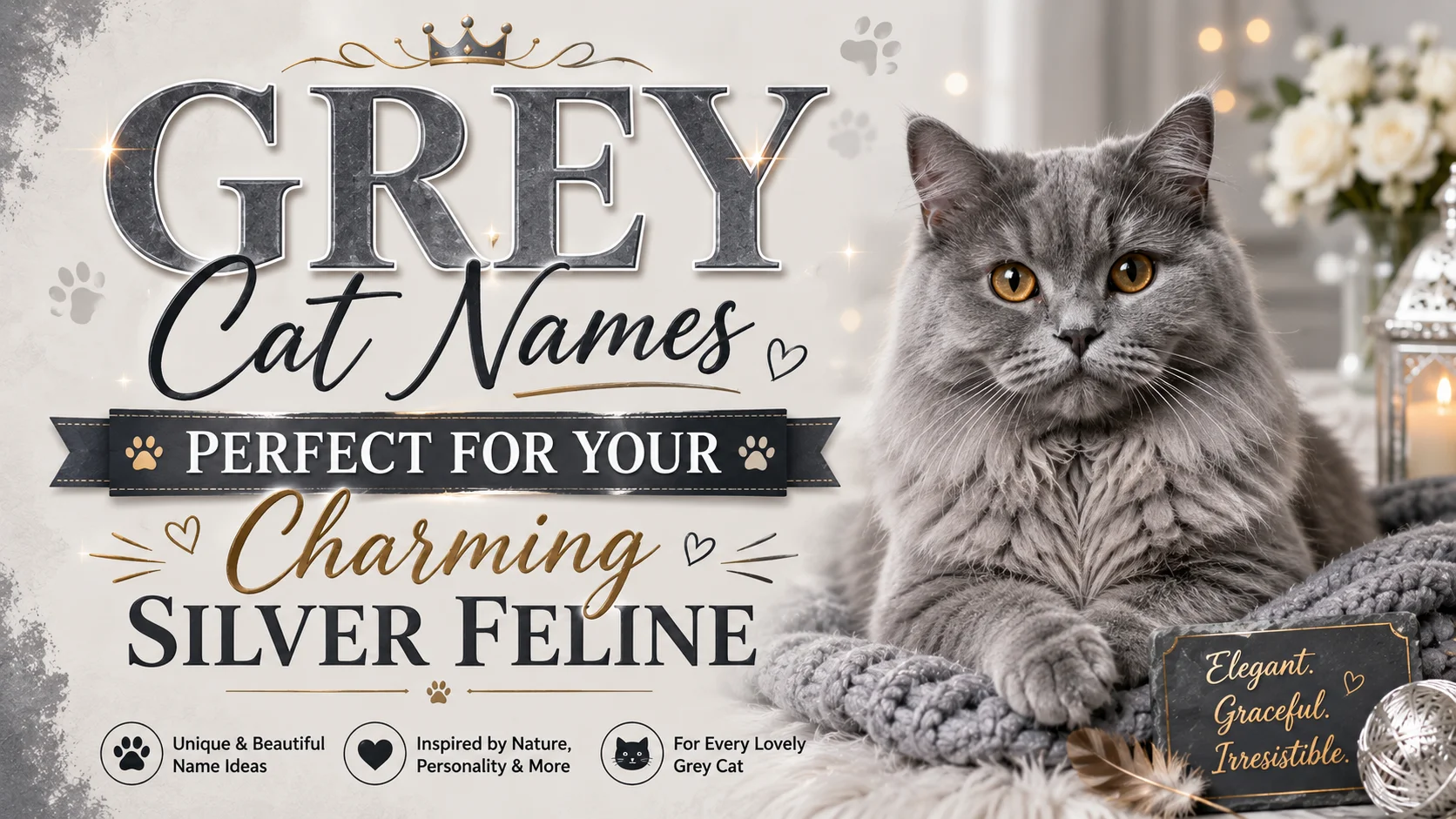 Grey Cat Names Perfect for Your Charming Silver Feline