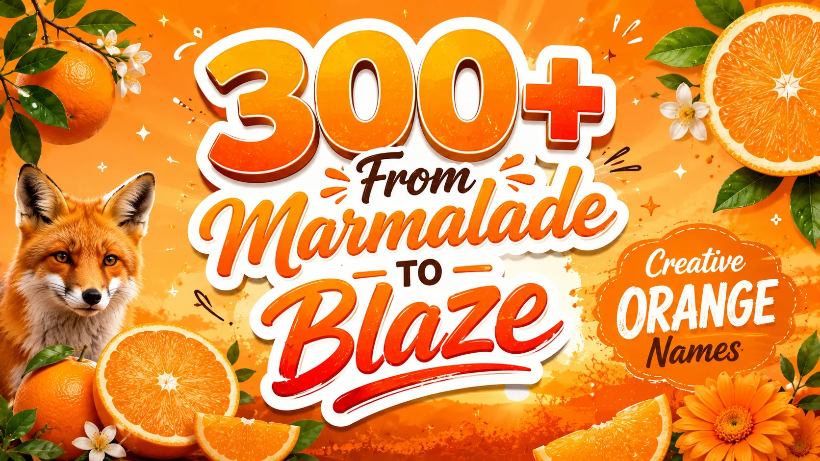 300+ From Marmalade to Blaze Creative Orange Names