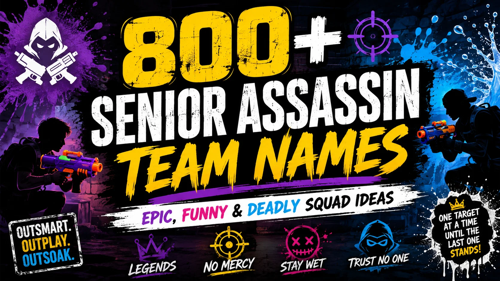 800+ Senior Assassin Team Names Epic, Funny & Deadly Squad