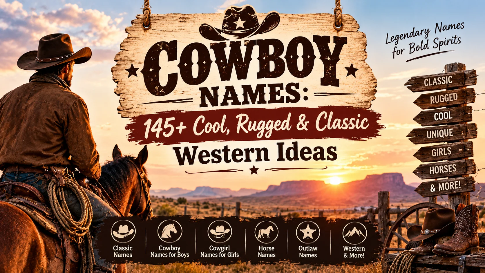 Cowboy Names 145+ Cool, Rugged & Classic Western Ideas 🤠