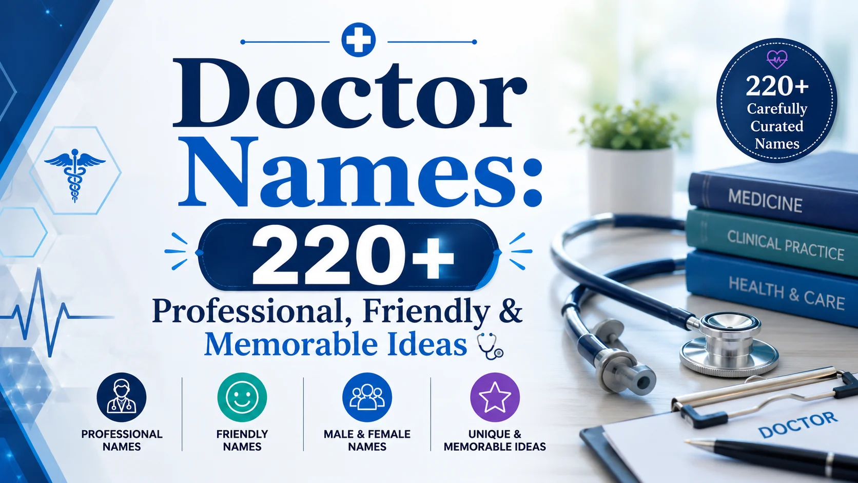 Doctor Names 220+ Professional, Friendly & Memorable Ideas 🩺
