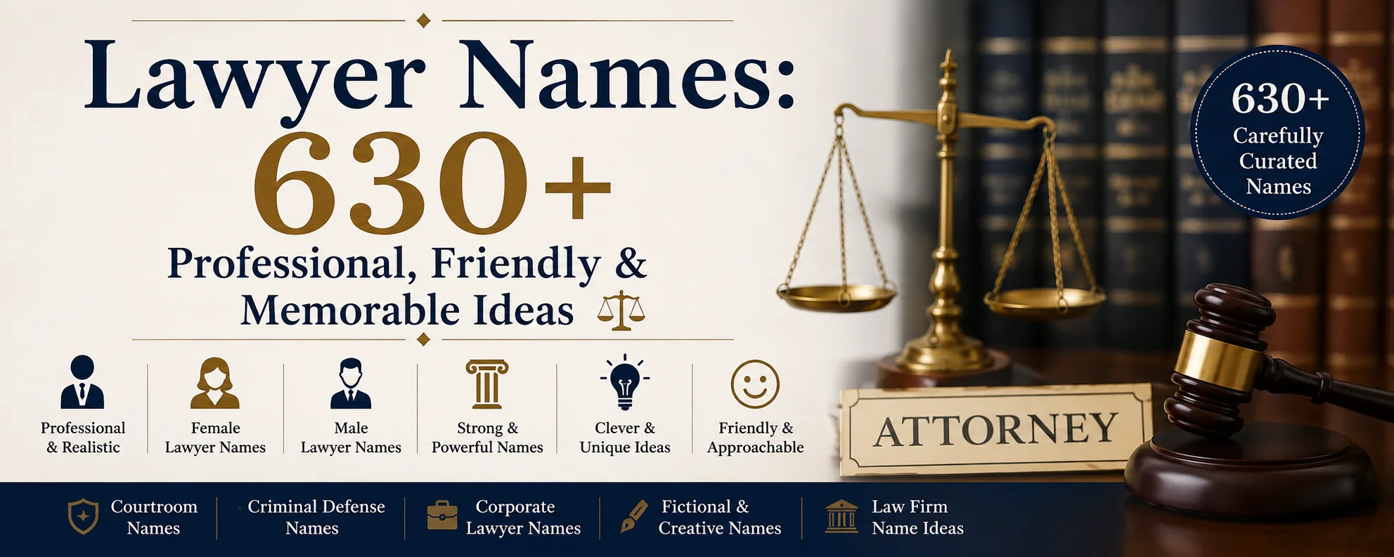 Lawyer Names 630+ Professional, Friendly & Memorable Ideas ⚖️