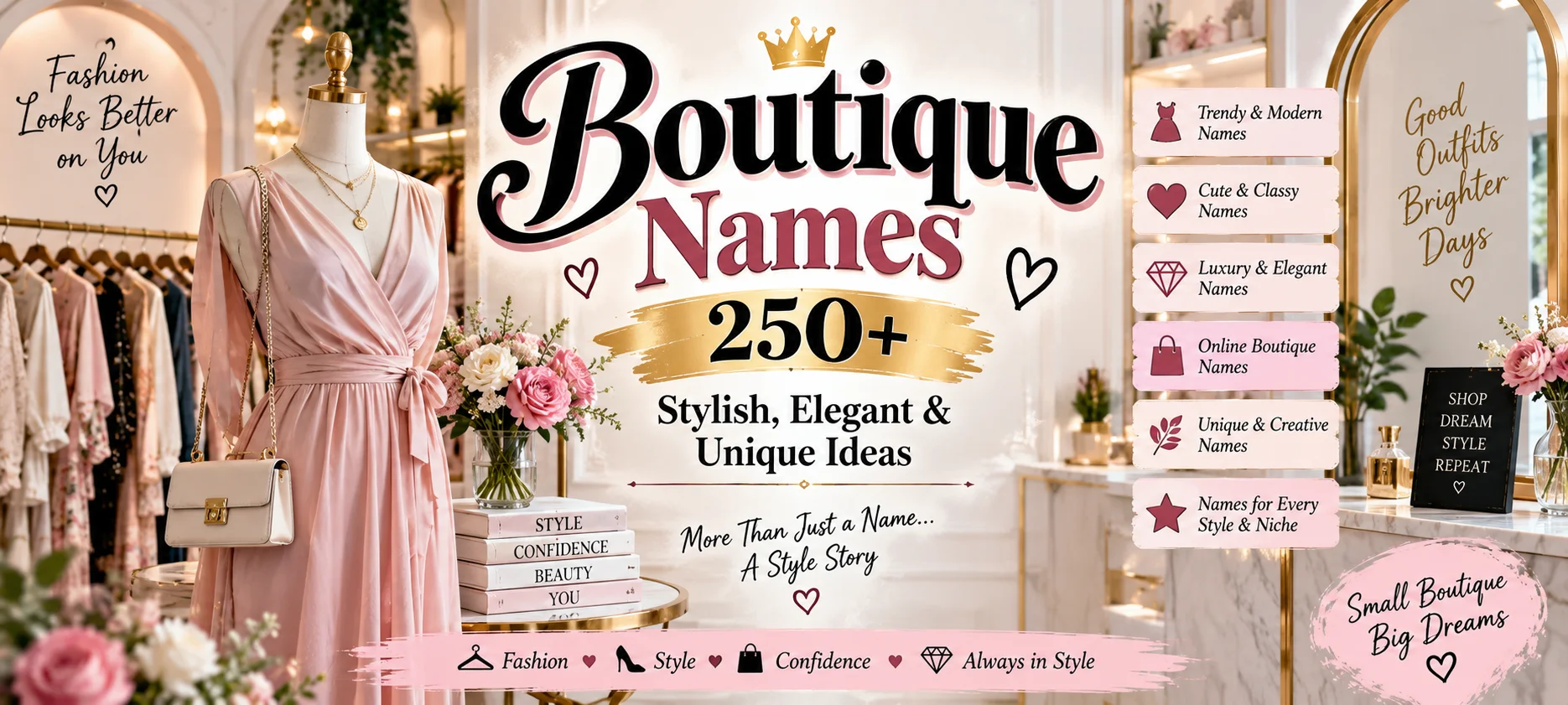 Boutique Names 250+ Stylish, Elegant & Unique Ideas 👗✨