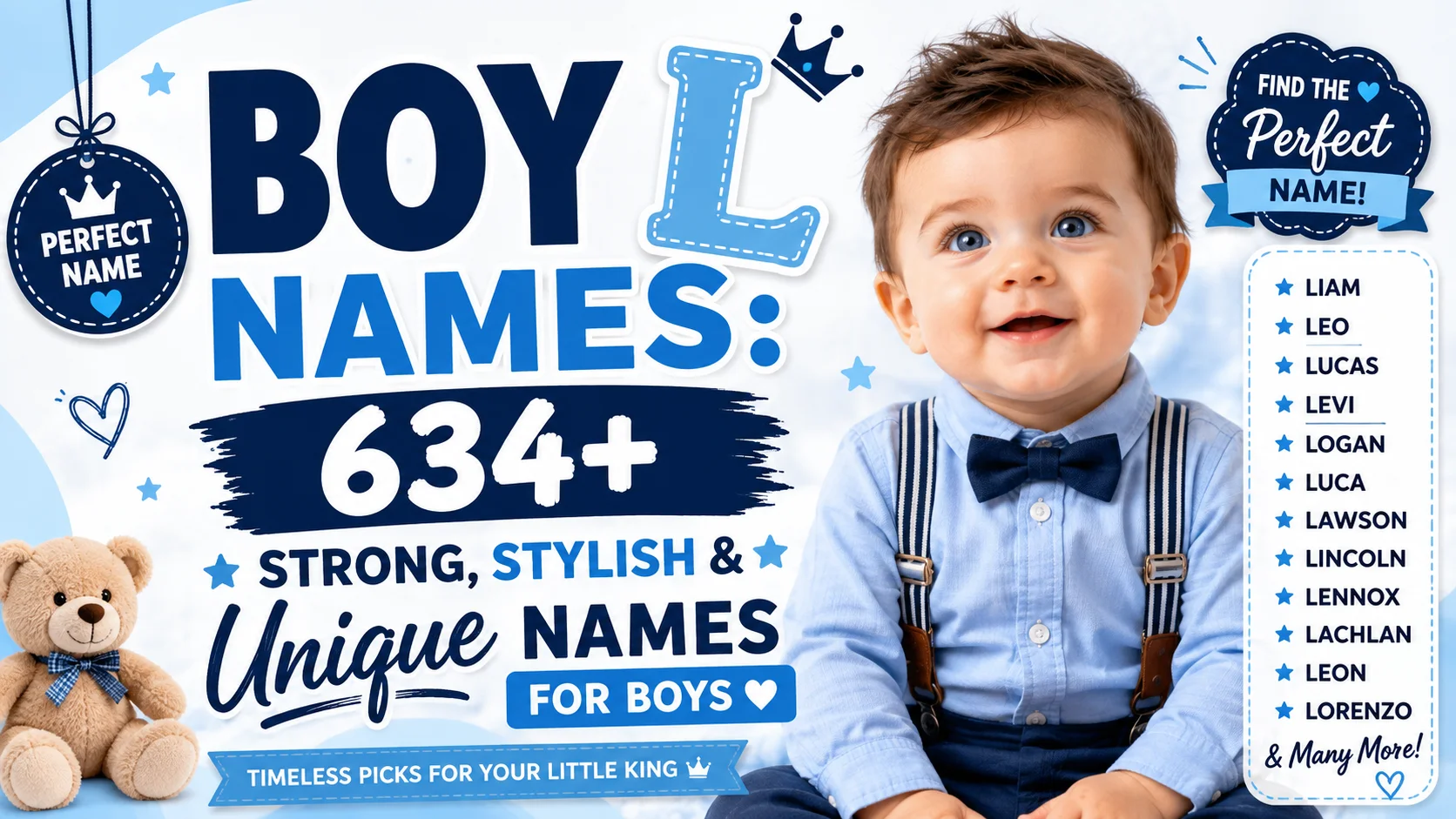 Boy L Names 634+ Strong, Stylish & Unique Names for Boys 💙