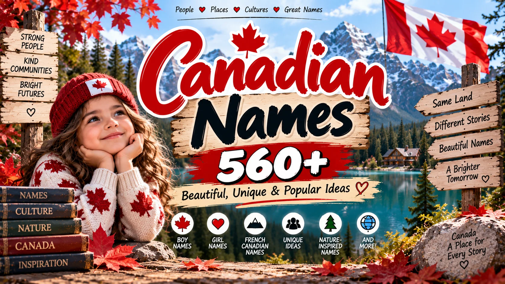 Canadian Names 560+ Beautiful, Unique & Popular Ideas 🇨🇦