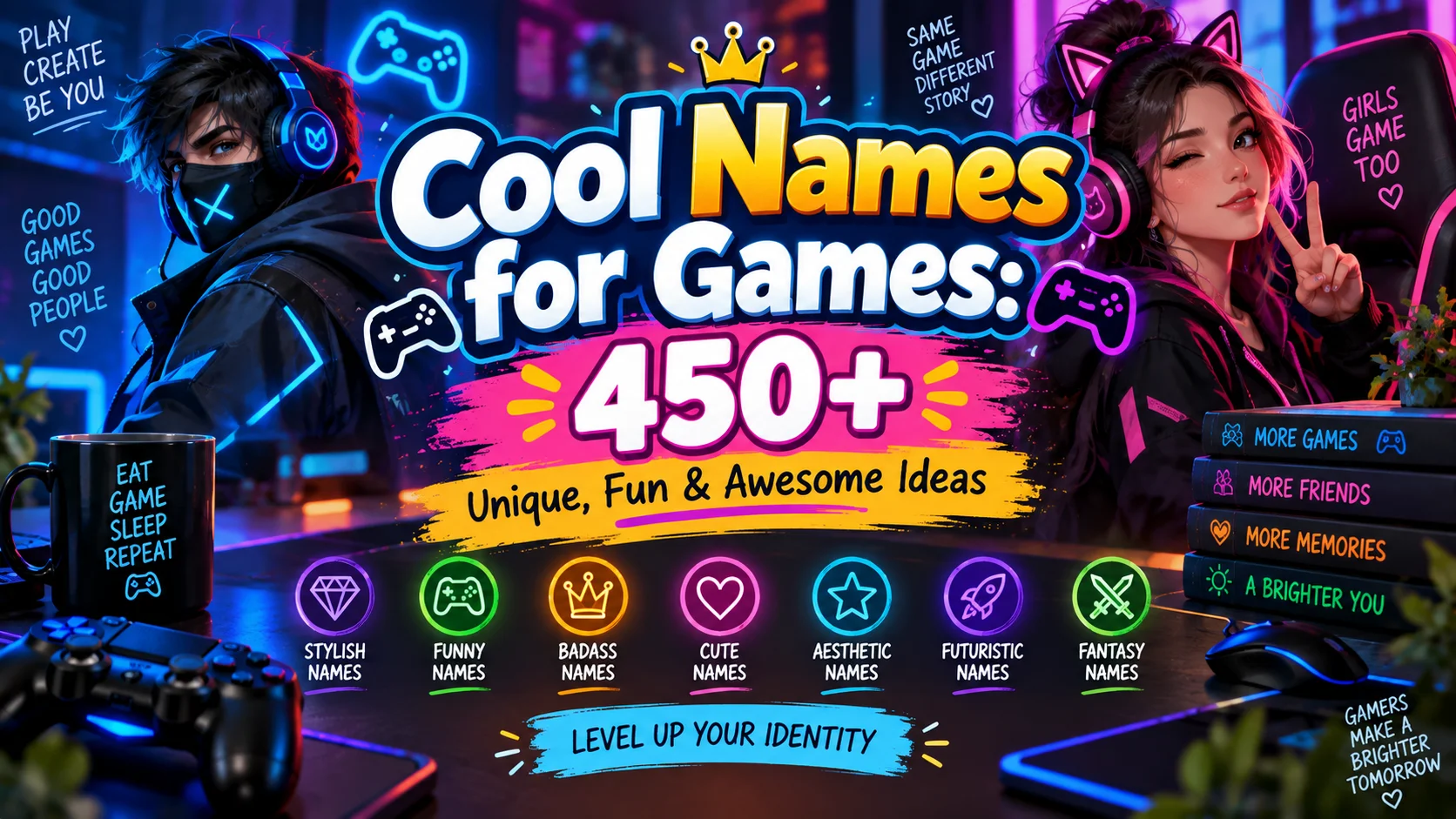 Cool Names for Games 450+ Unique, Fun & Awesome Ideas 🎮🔥