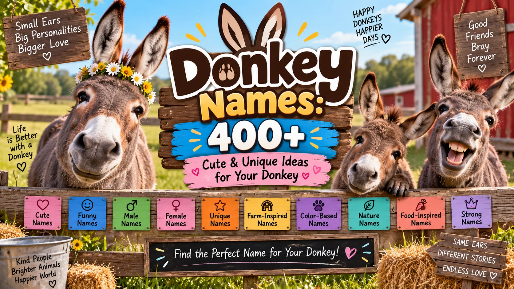 Donkey Names 400+ Cute & Unique Ideas for Your Donkey