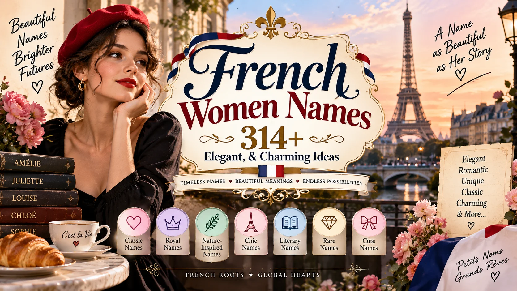 French Women Names 314+ Elegant, & Charming Ideas 🇫🇷✨