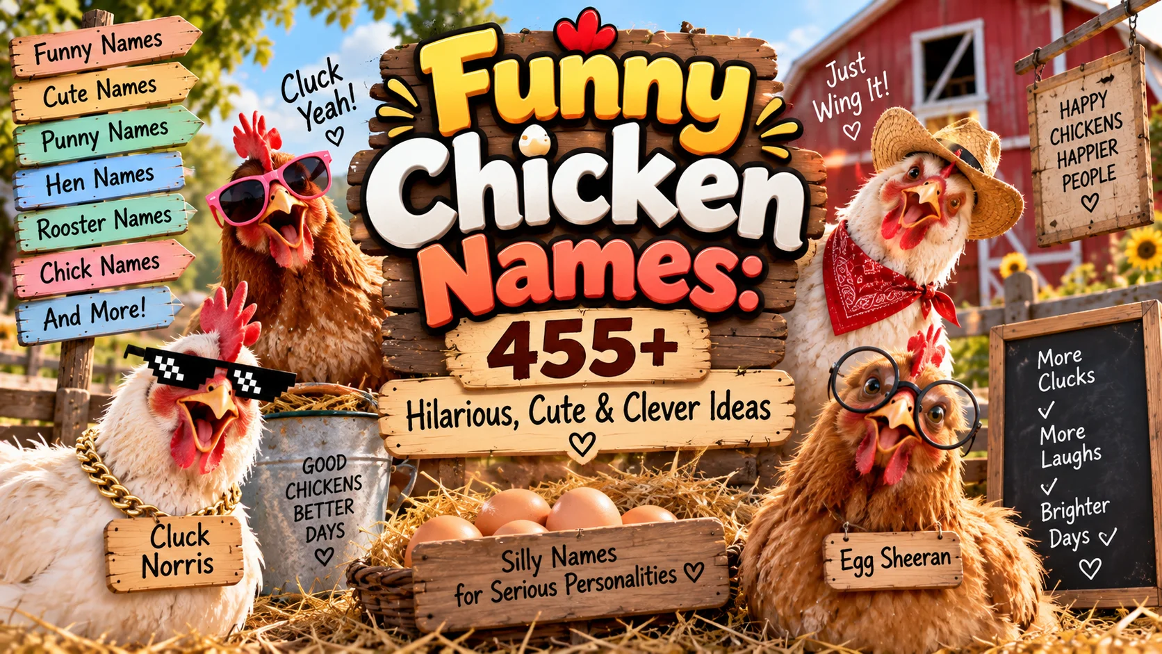 Funny Chicken Names: 455+ Hilarious, Cute & Clever Ideas 🐔😂