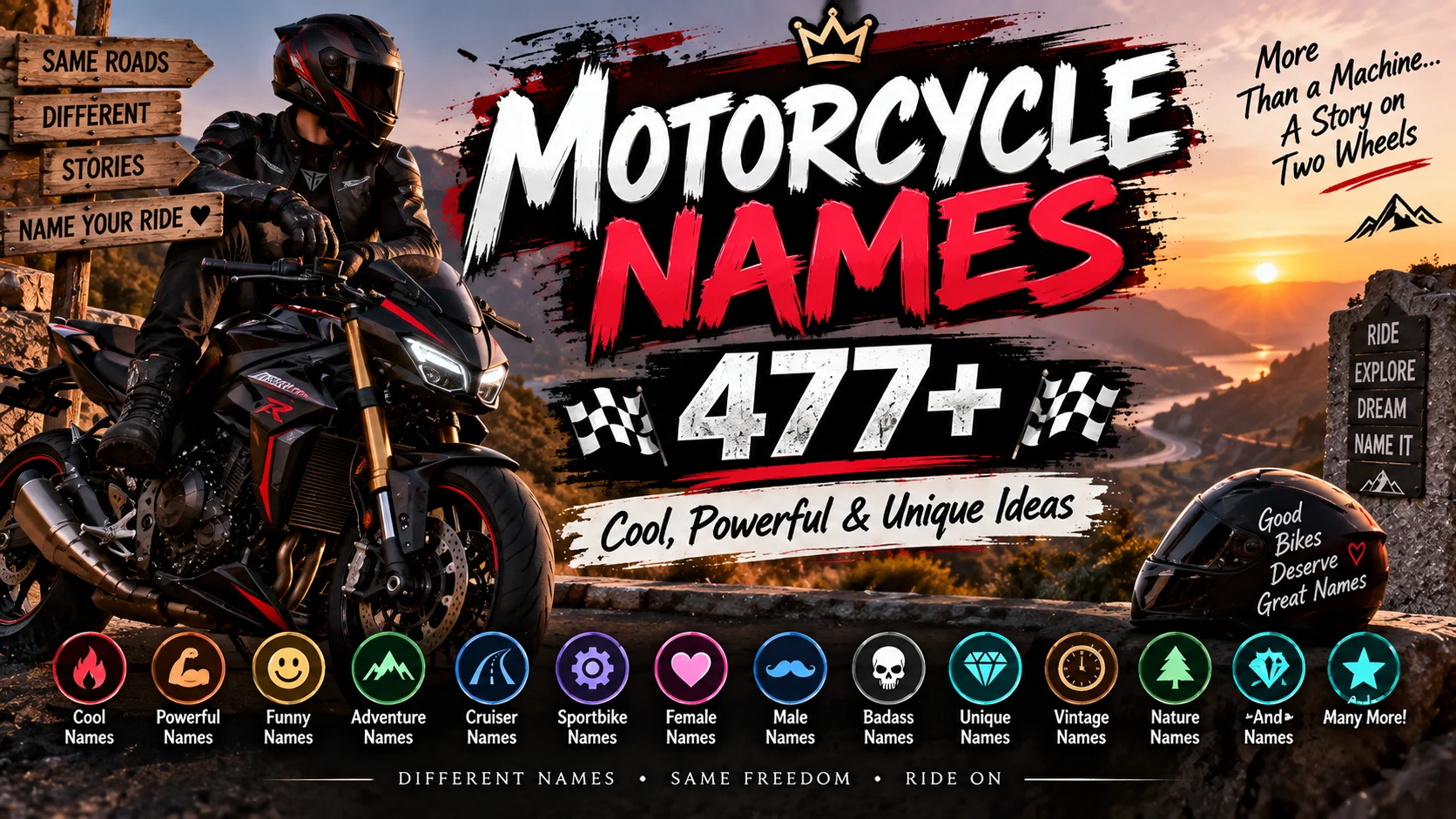 Motorcycle Names 477+ Cool, Powerful & Unique Ideas 🏍️🔥