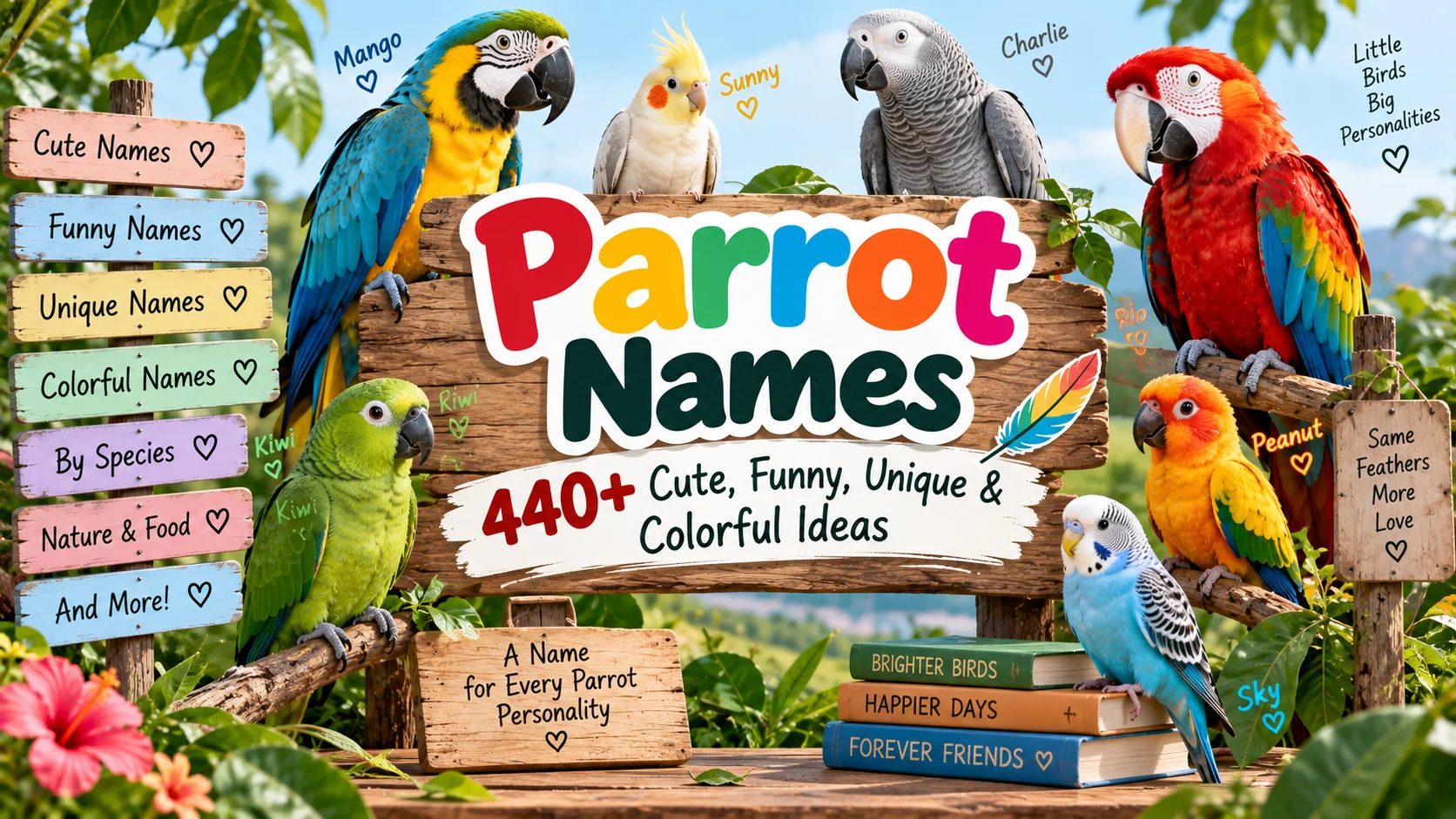 Parrot Names 440+ Cute, Funny, Unique & Colorful Ideas 🦜