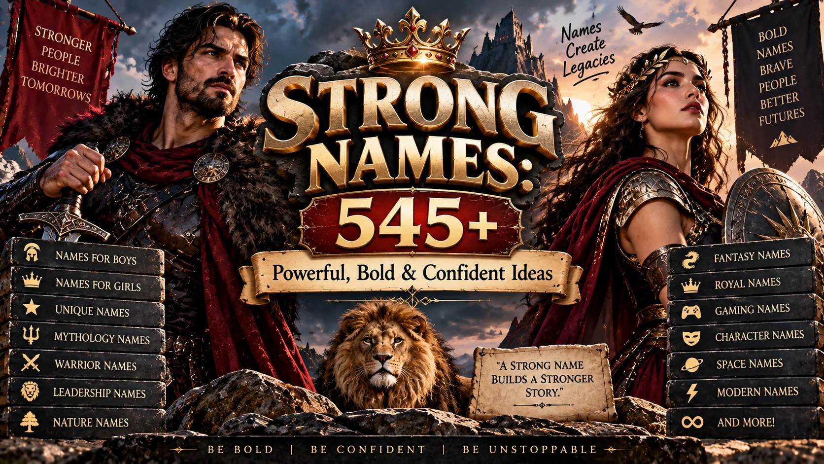 Strong Names 545+ Powerful, Bold & Confident Ideas 💪⚡