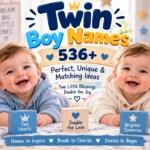 Twin Boy Names 536+ Perfect, Unique & Matching Ideas 👬💙