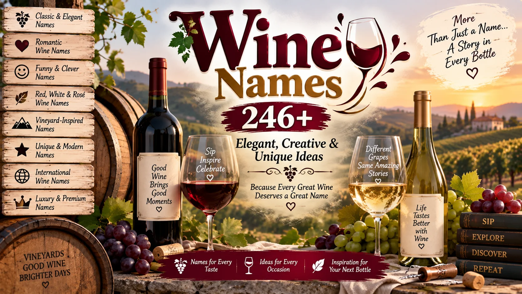Wine Names 246+ Elegant, Creative & Unique Ideas 🍷✨