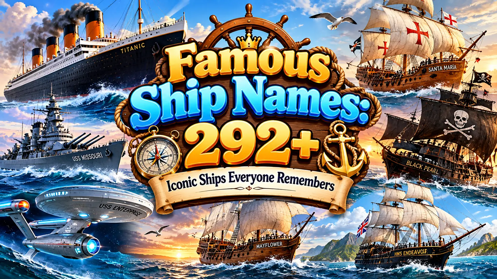 Famous Ship Names 292+ Iconic Ships Everyone Remembers ⚓