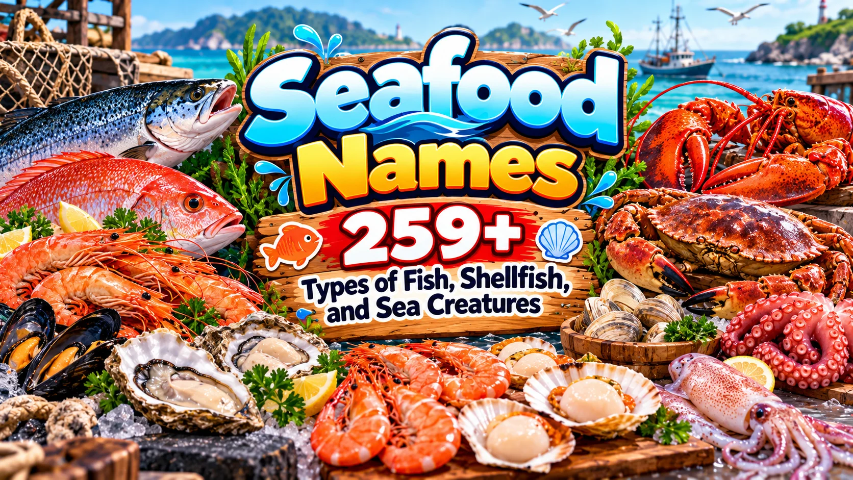 Seafood Names 259+ Types of Fish, Shellfish, and Sea Creatures
