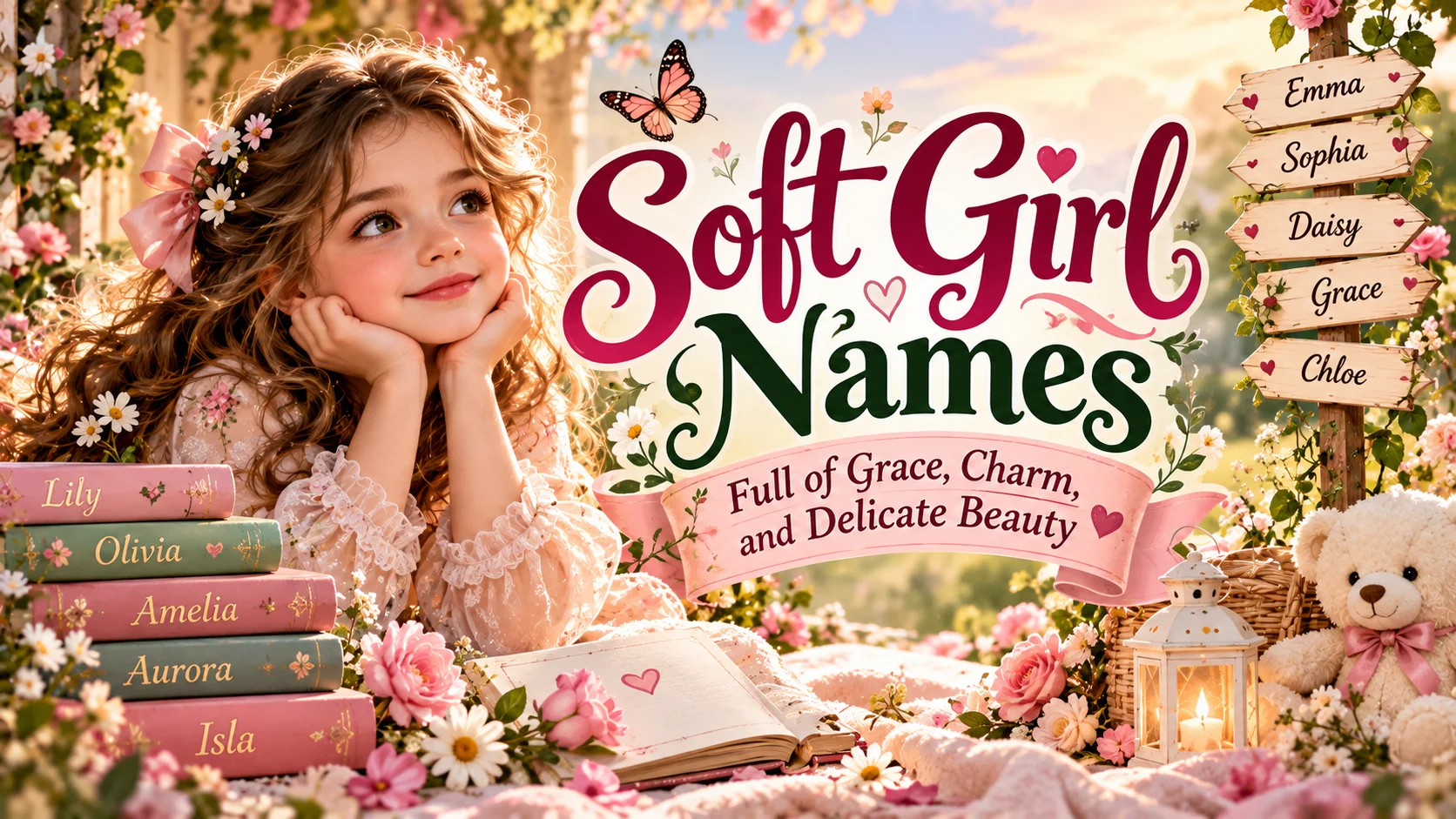 Soft Girl Names Full of Grace, Charm, and Delicate Beauty 🌸