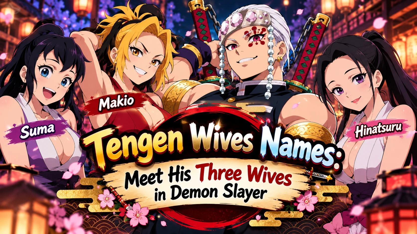 Tengen Wives Names Meet His Three Wives in Demon Slayer ⚔️